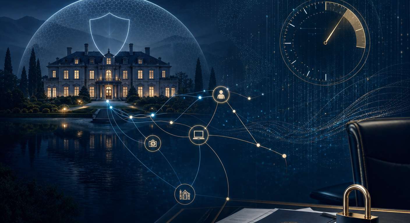 Family office ransomware reaching the principal's household and personal exposure concept