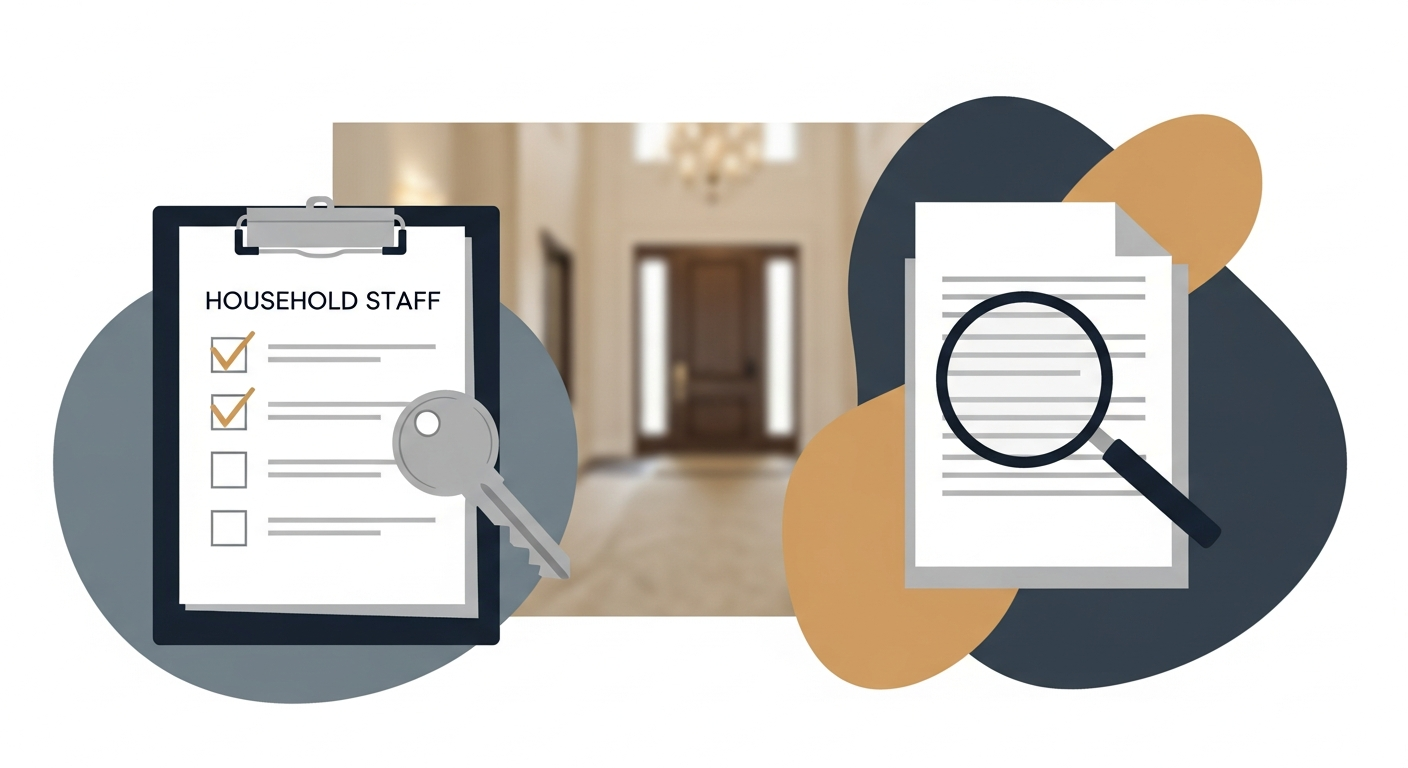 Vetting household staff, vendors, and personal assistants: due diligence beyond a background check